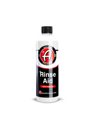 Adam's Polishes Rinse Aid 16oz bottle boosts exterior protection and gloss.