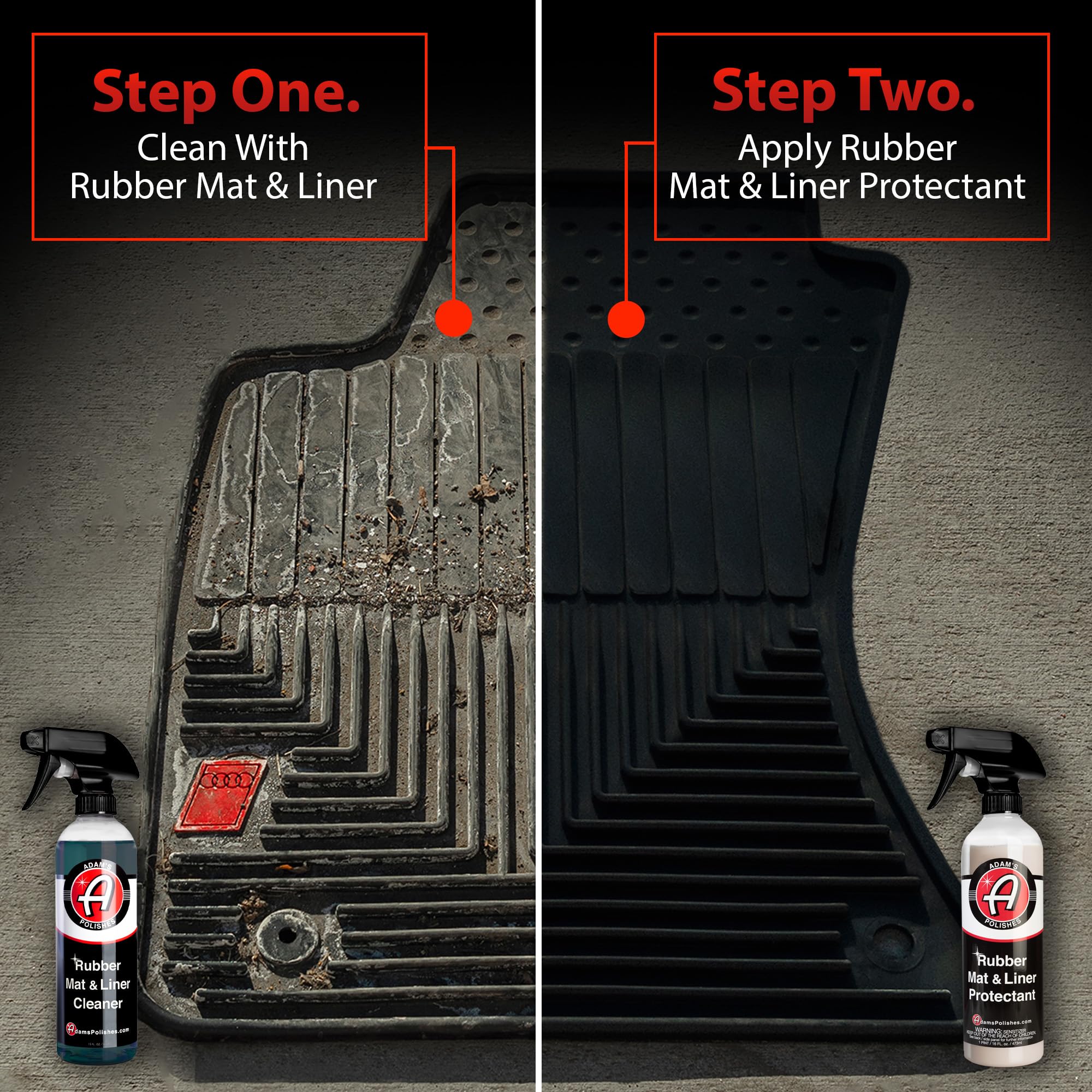 Fast-drying formula leaves a colorless shield on mats with Adam's Polishes