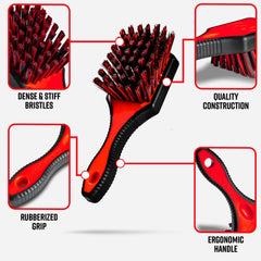 Adam's Polishes tire brush short handle ideal for tough detailing jobs