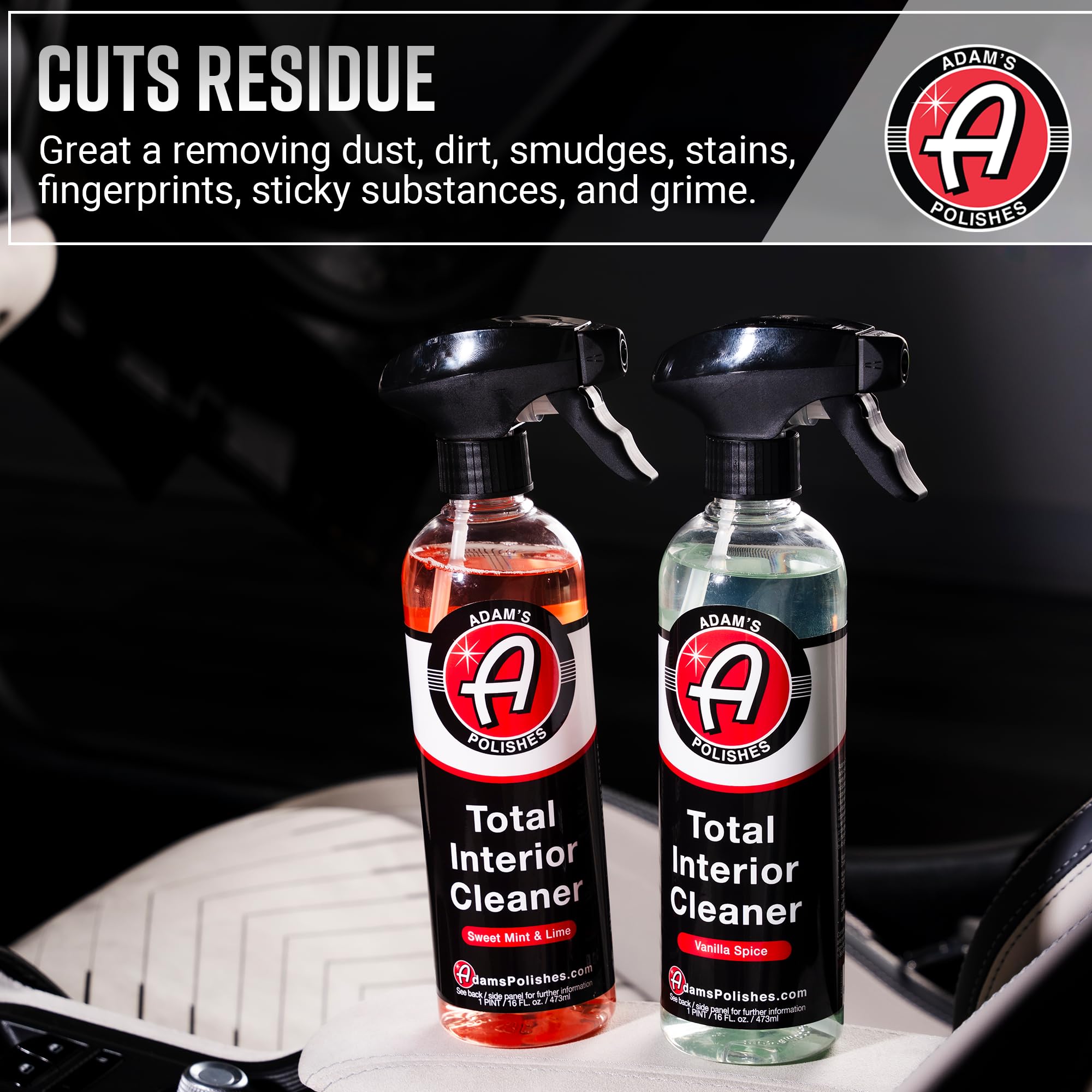 Adam's Polishes Total Interior vinyl and plastic cleaning without sheen