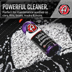 Adam's Polishes Ultra Foam Shampoo rich lather creates thick foam for cleaning
