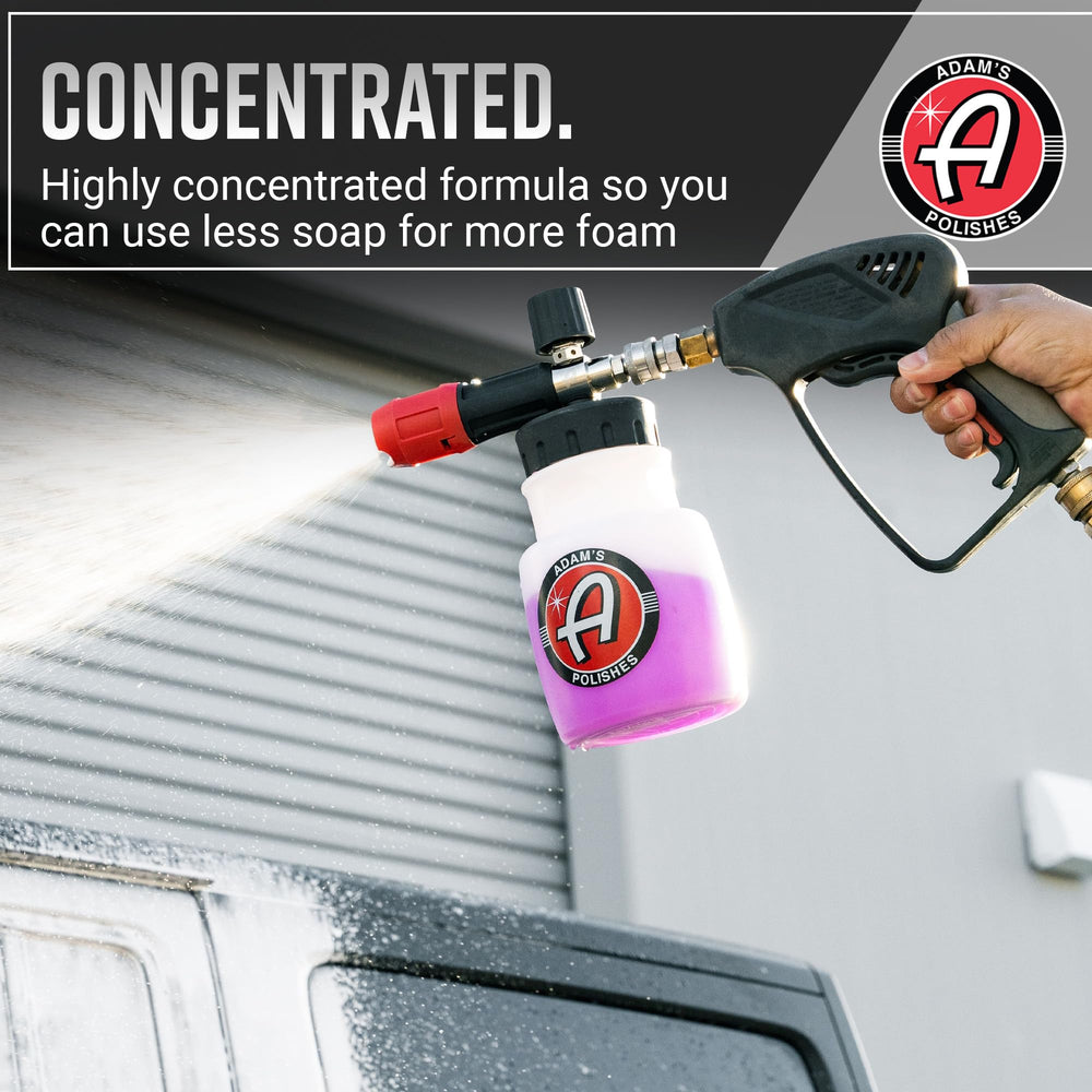 Adam's Polishes Ultra Foam Shampoo streak-free rinse reduces water spots in sunlit wash