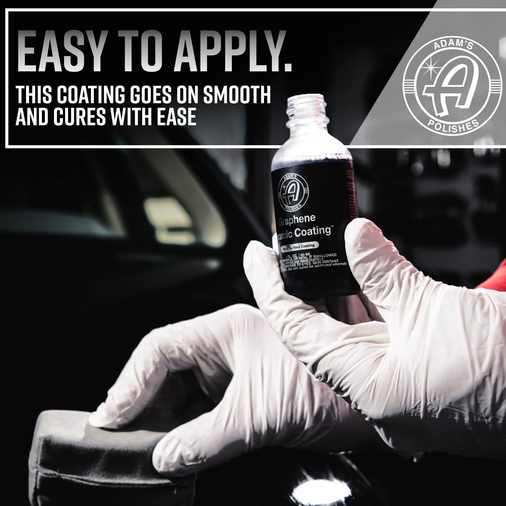 Clay bar prep with Adam's Polishes UV Graphene Coating for optimal adhesion.