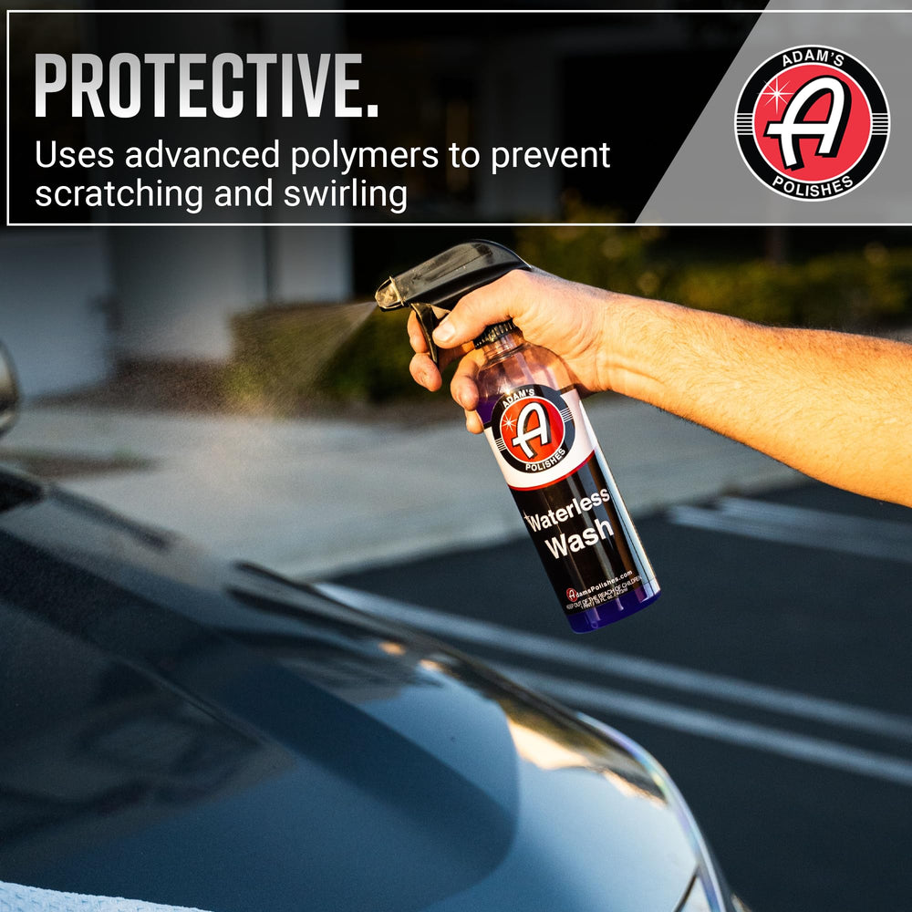 Adam's Polishes Waterless Wash no-water cleaning in action