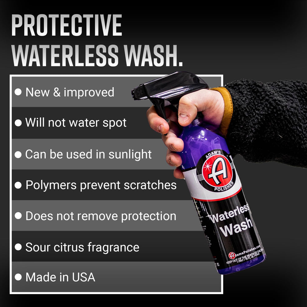 Adam's Polishes Waterless Wash spray application for large surfaces