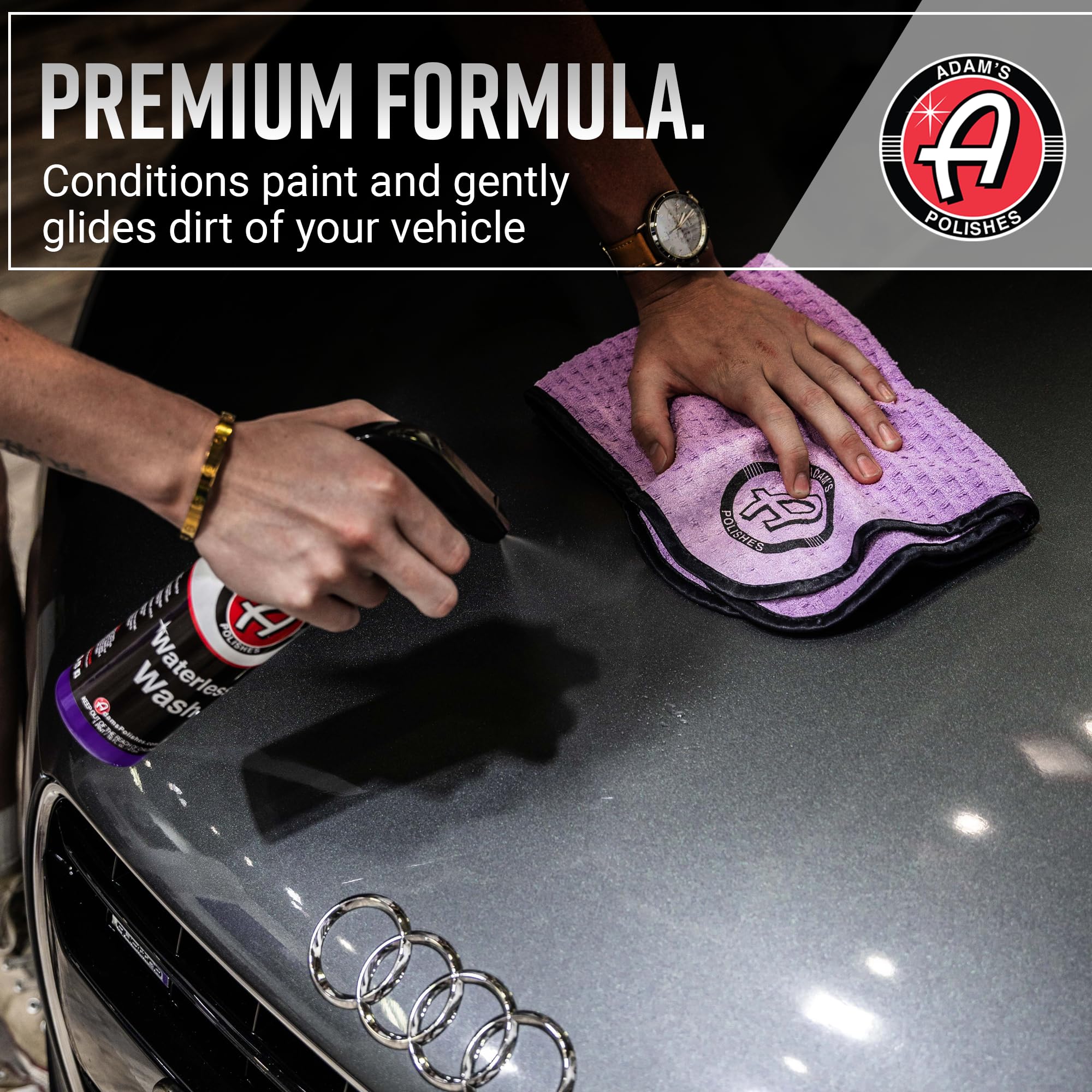 Adam's Polishes Waterless Wash tropical scent and color while detailing
