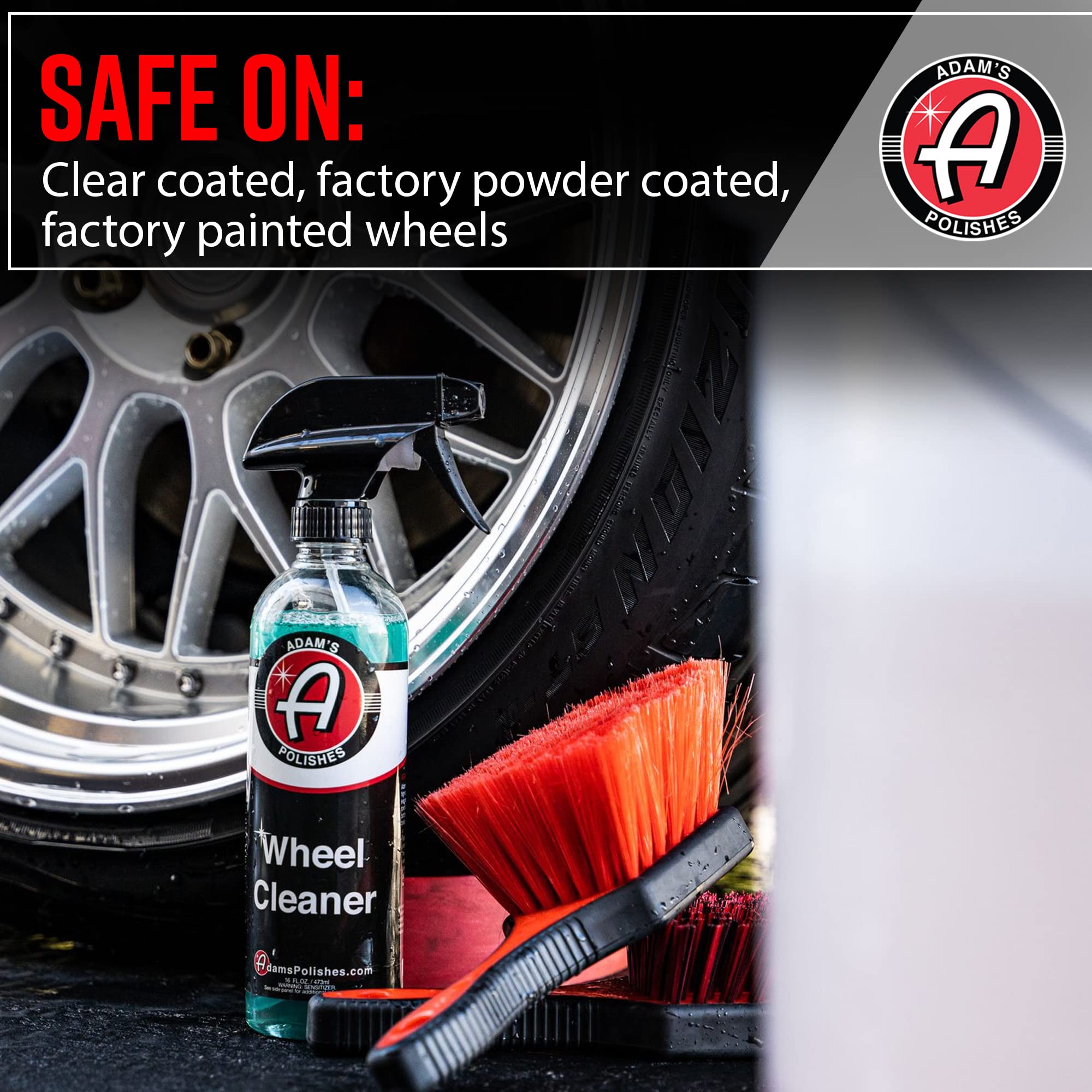 Adam's Polishes Wheel Cleaner leaves a bright, clean finish.
