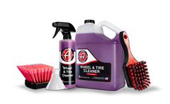 Adam's Polishes Wheel & Tire Cleaner bottle pour for easy application and dirt removal