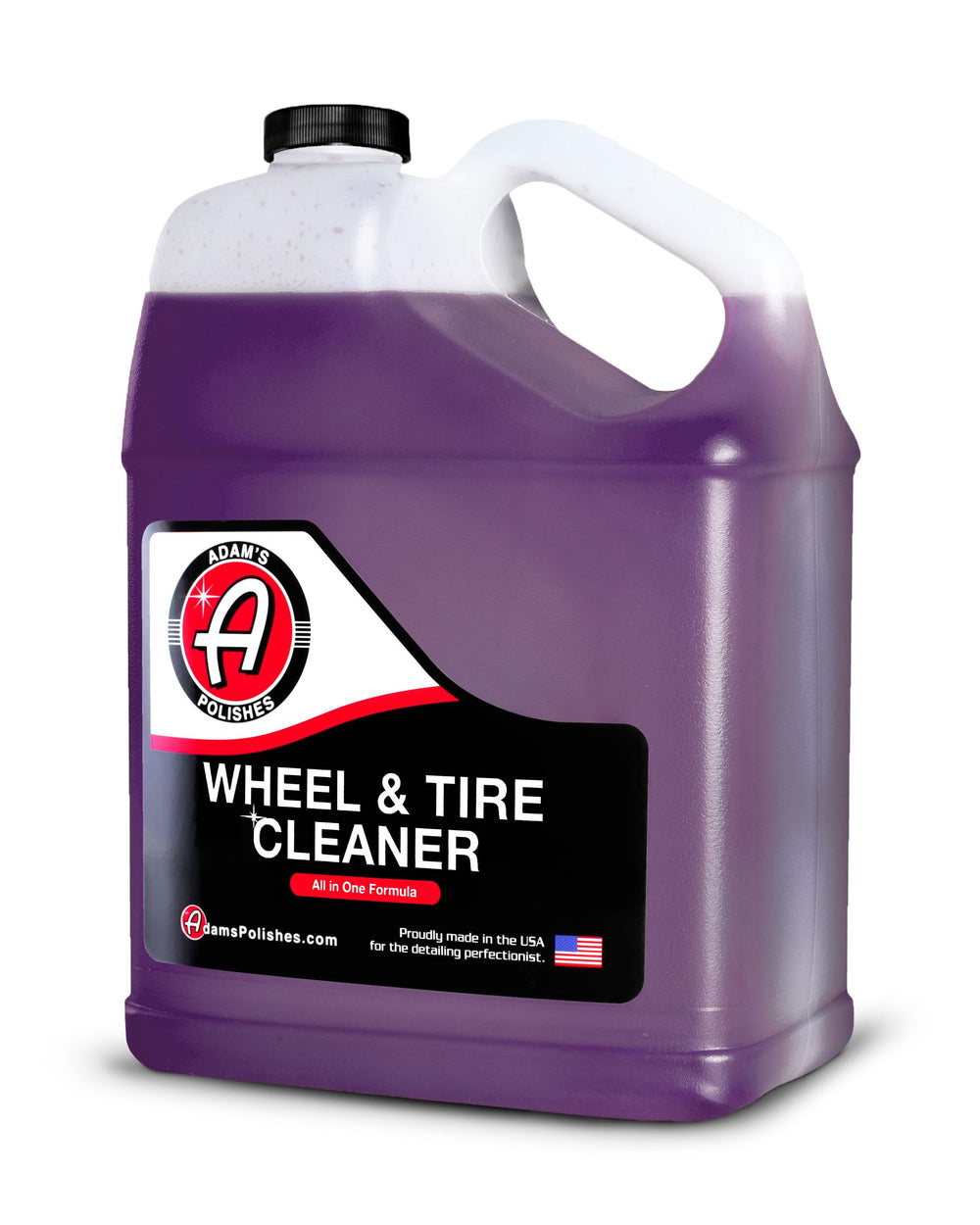 Adam's Polishes Wheel & Tire Cleaner bottle shown for easy spray and brake dust removal