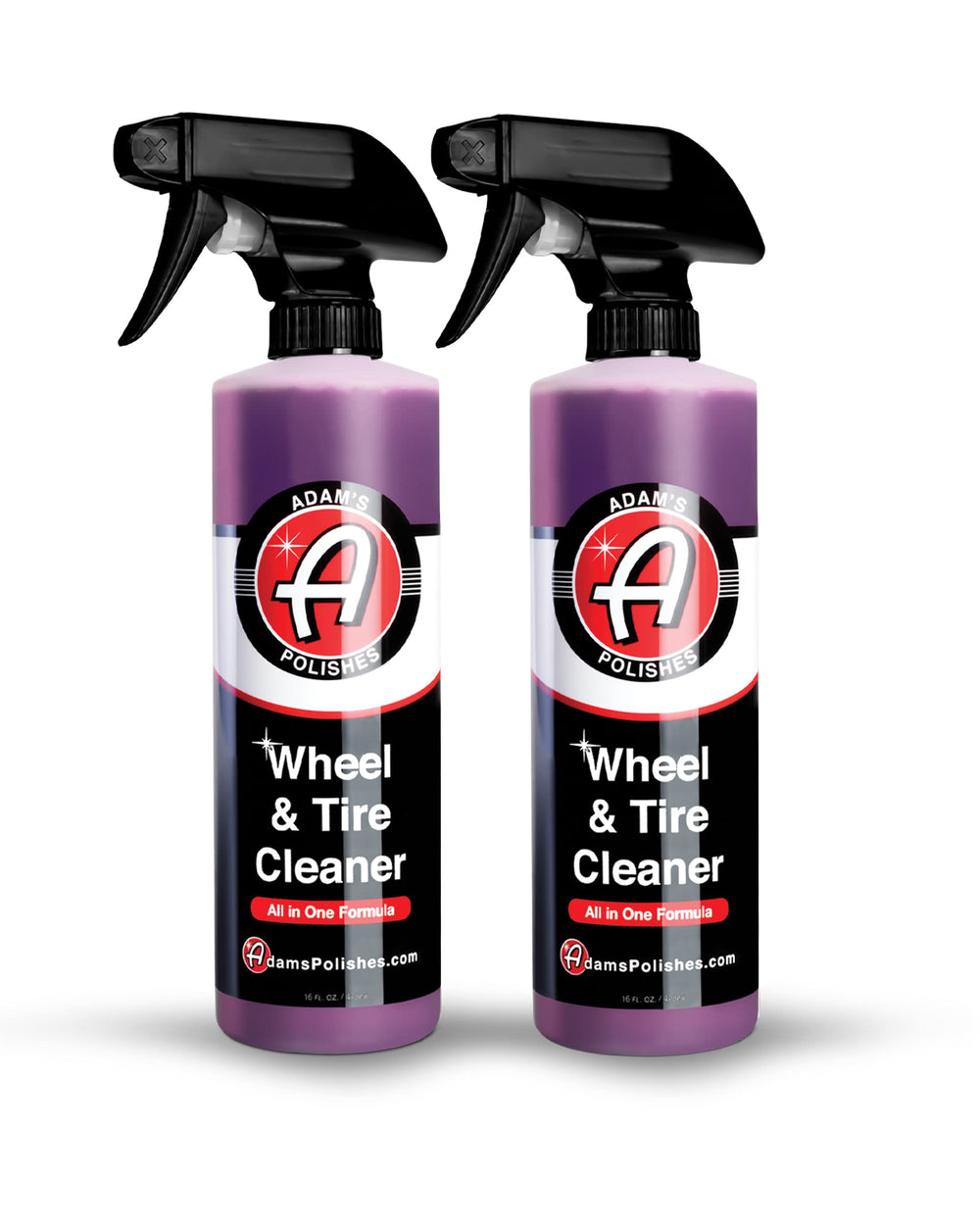 Adam's Polishes wheel cleaner bottle showing brake dust removal