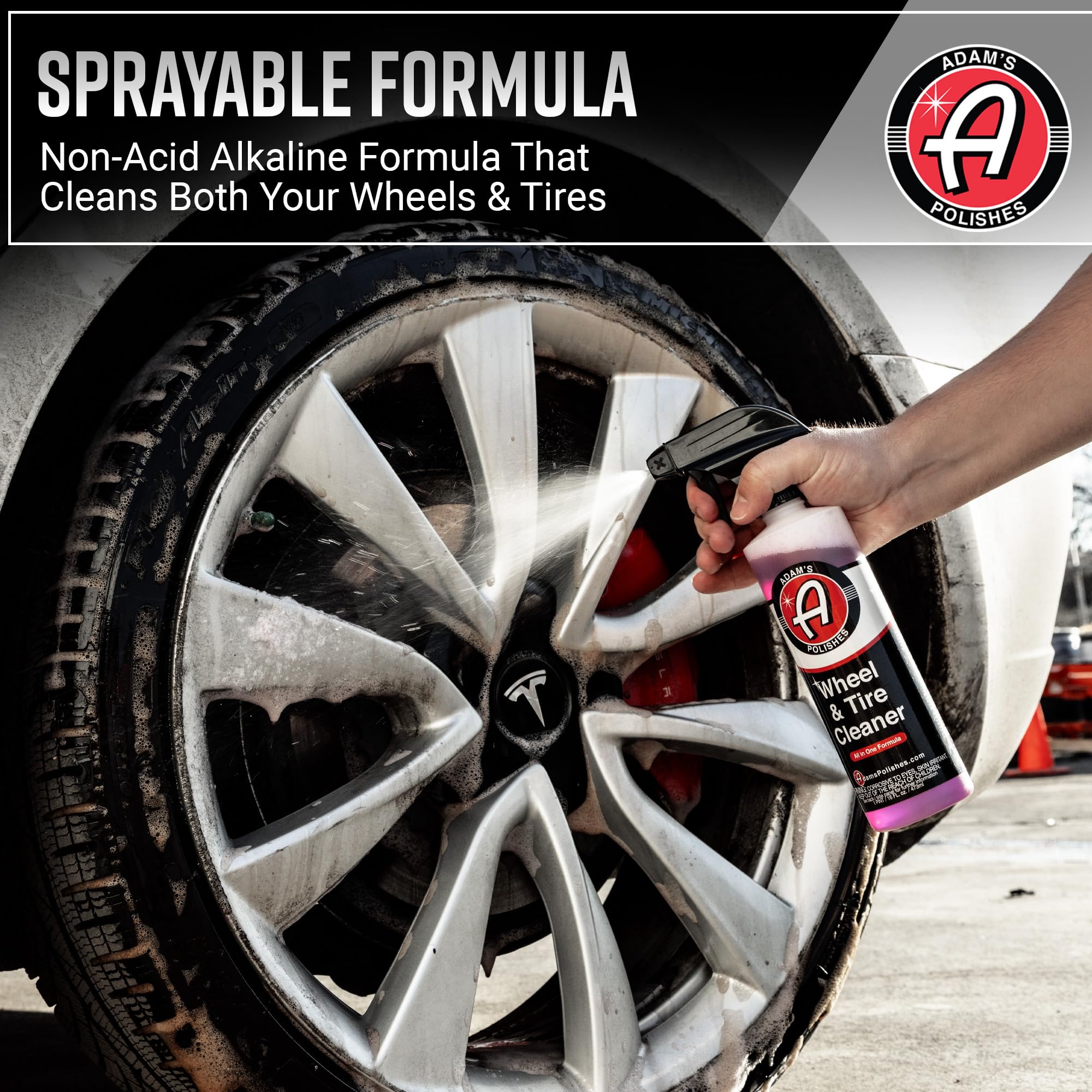 Brake dust removal on wheels using Adam's cleaner