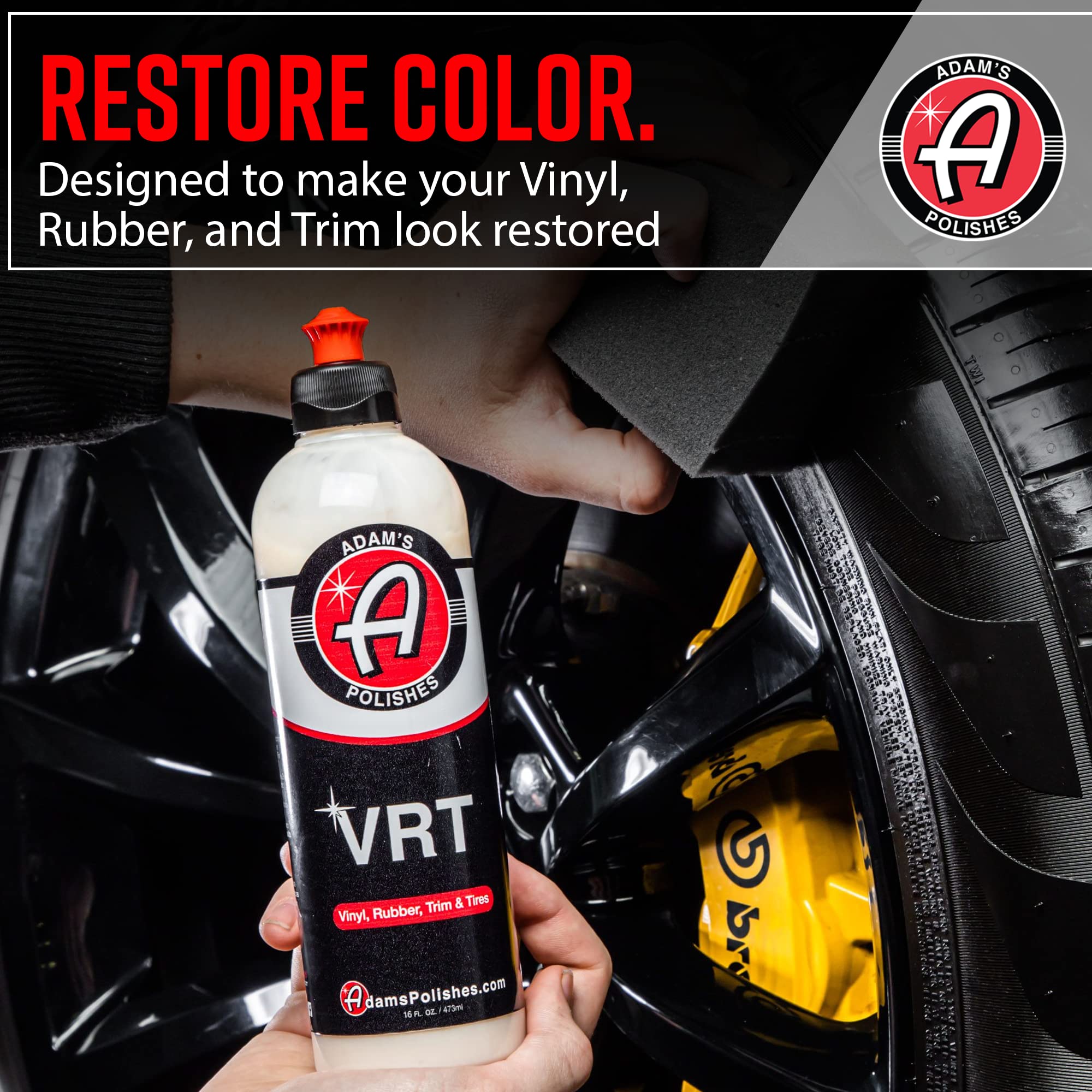 Adam's Silica Infused VRT on plastic trim highlighting UV protection and shine
