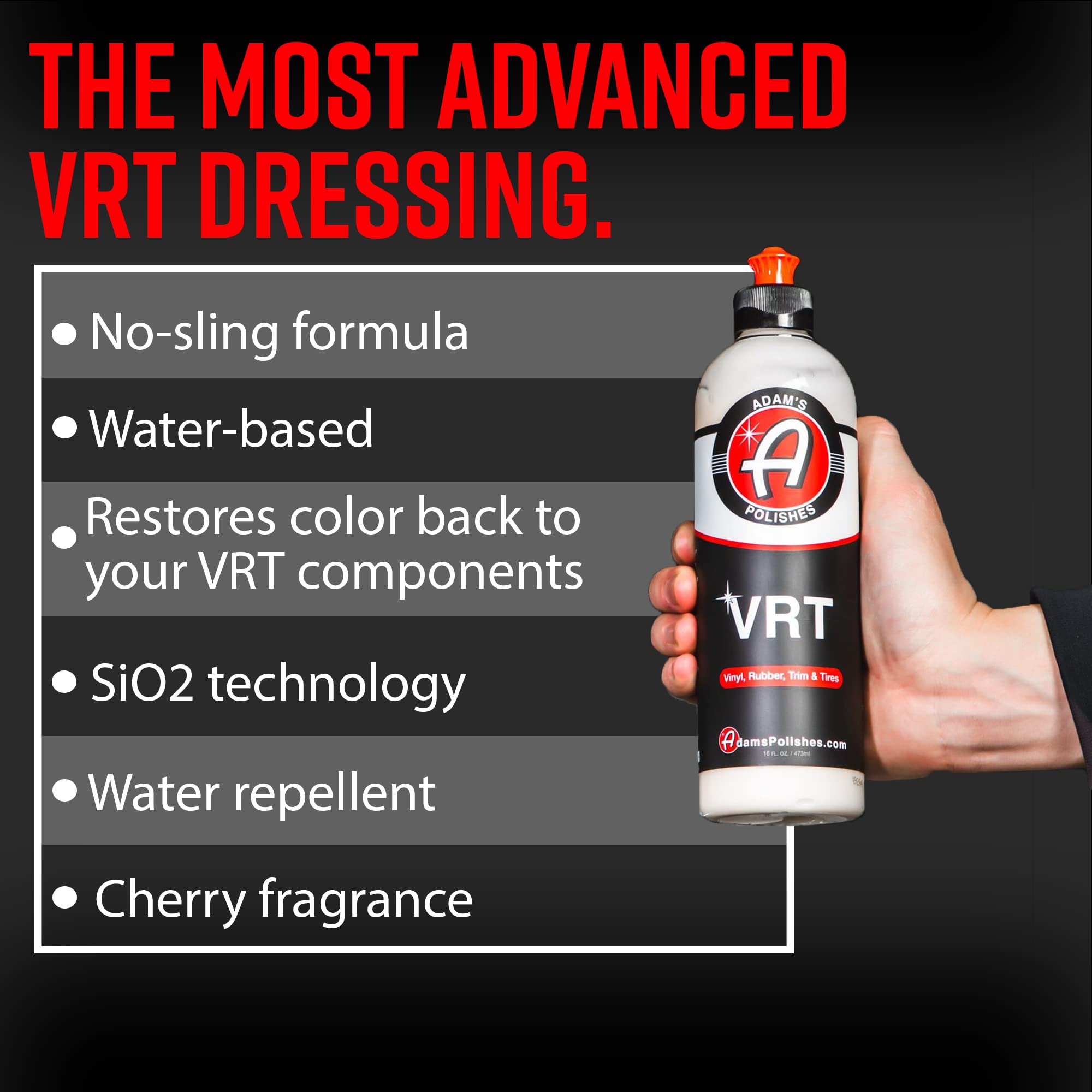 Adam's Silica Infused VRT applied on tire surface showing satin finish