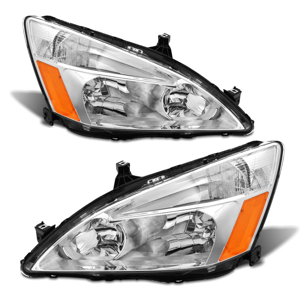 ADCARLIGHTS headlight left clear lens chrome housing with amber reflector