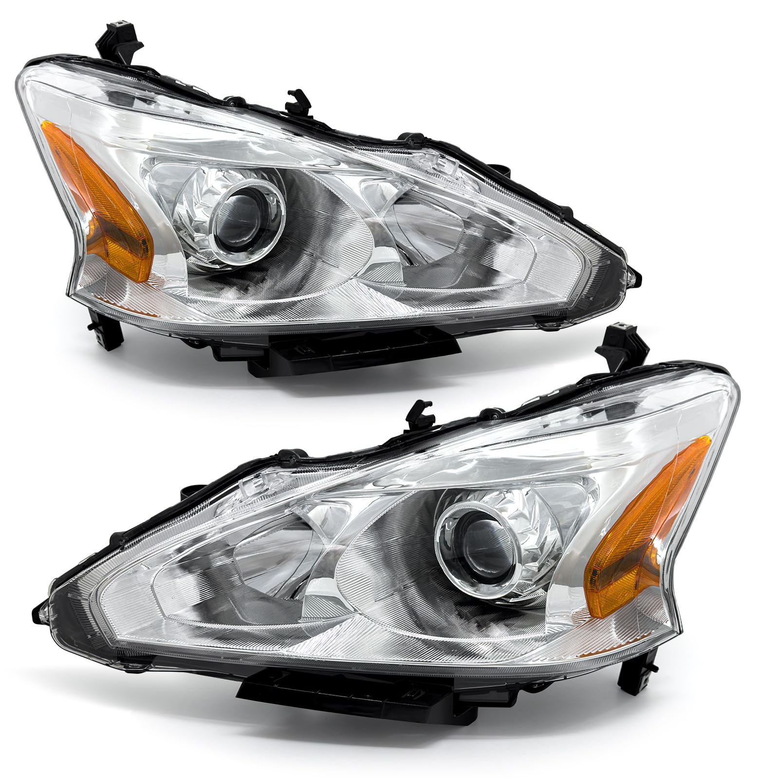 ADCARLIGHTS Altima left headlight with clear lens and chrome housing improves nighttime visibility