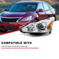 ADCARLIGHTS Altima right headlight with clear lens and chrome housing improves nighttime visibility