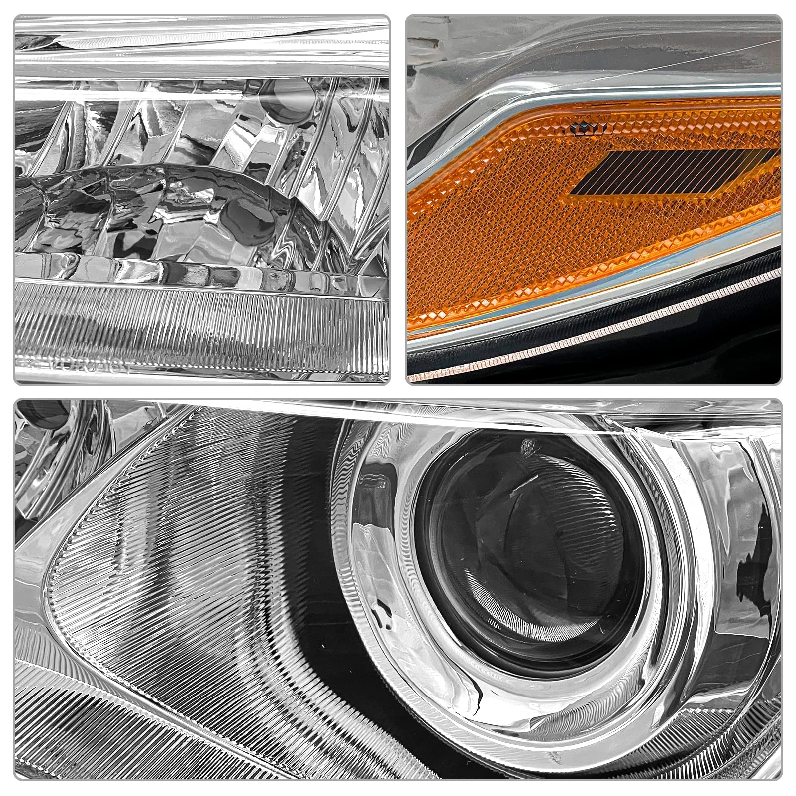 AdcarLights Camry headlight chrome housing detail for premium finish.