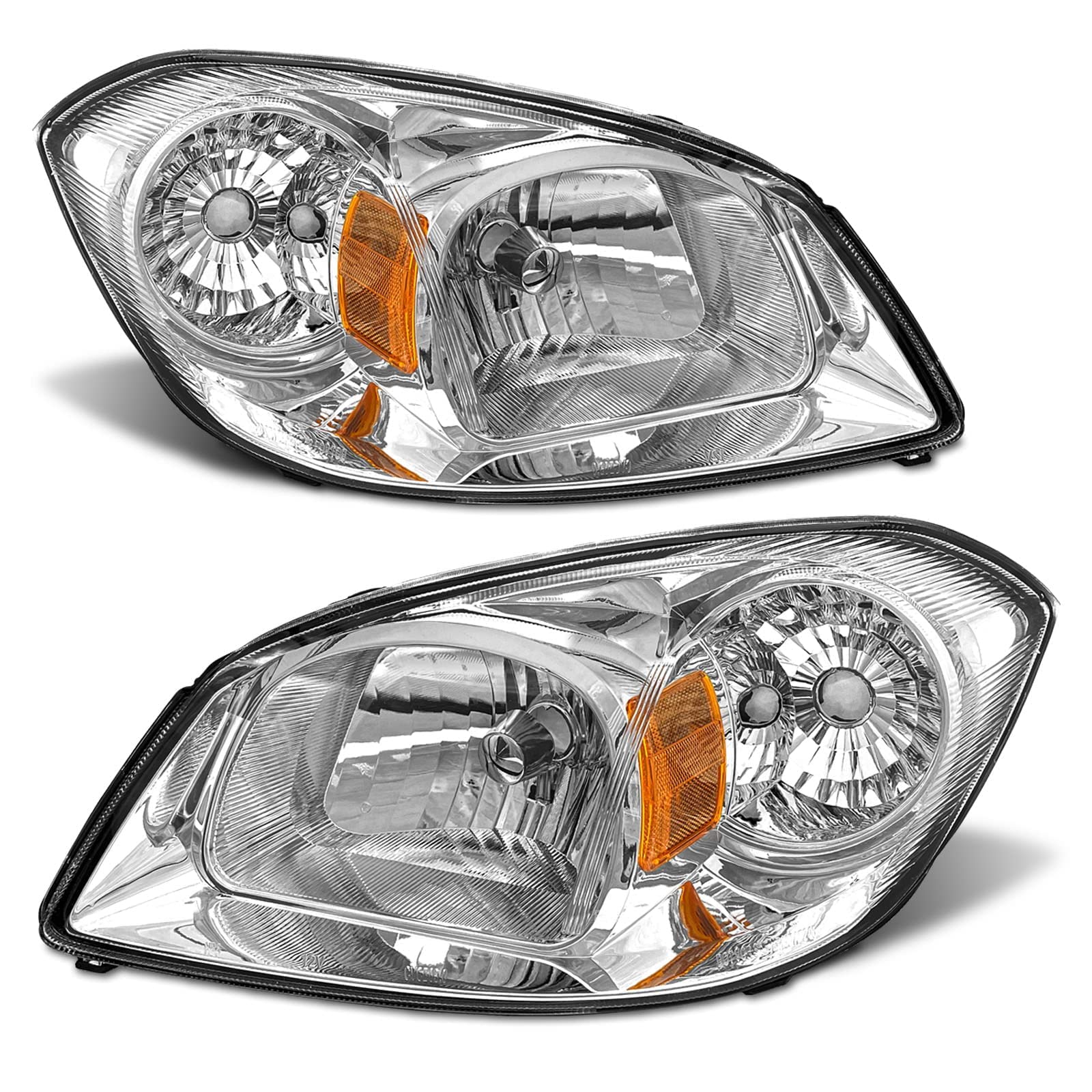 ADCARLIGHTS Chevy Cobalt headlight assembly with clear lens for improved visibility.