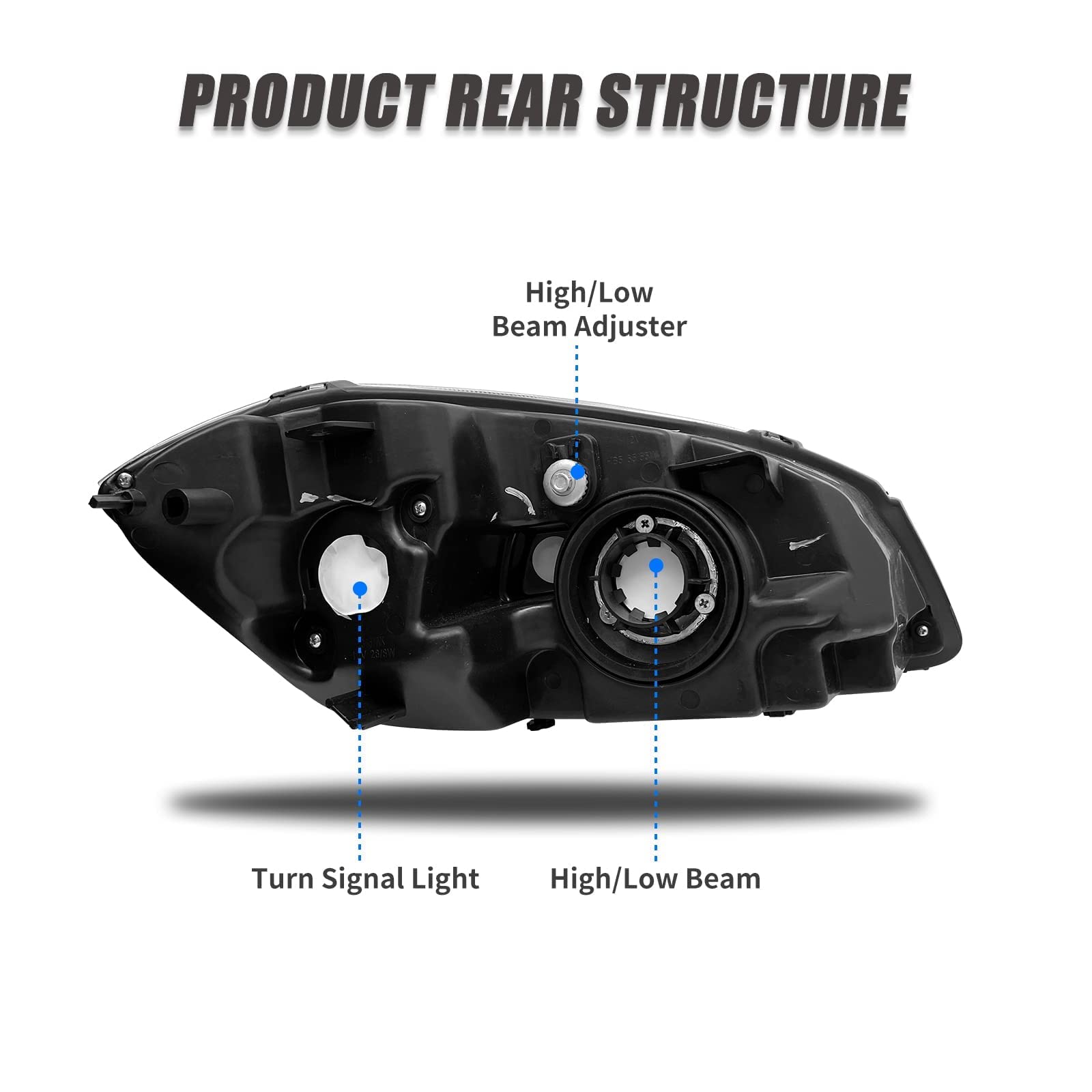 ADCARLIGHTS Chevy Cobalt amber reflector headlight improves signaling.