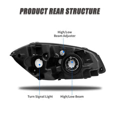 ADCARLIGHTS Chevy Cobalt amber reflector headlight improves signaling.