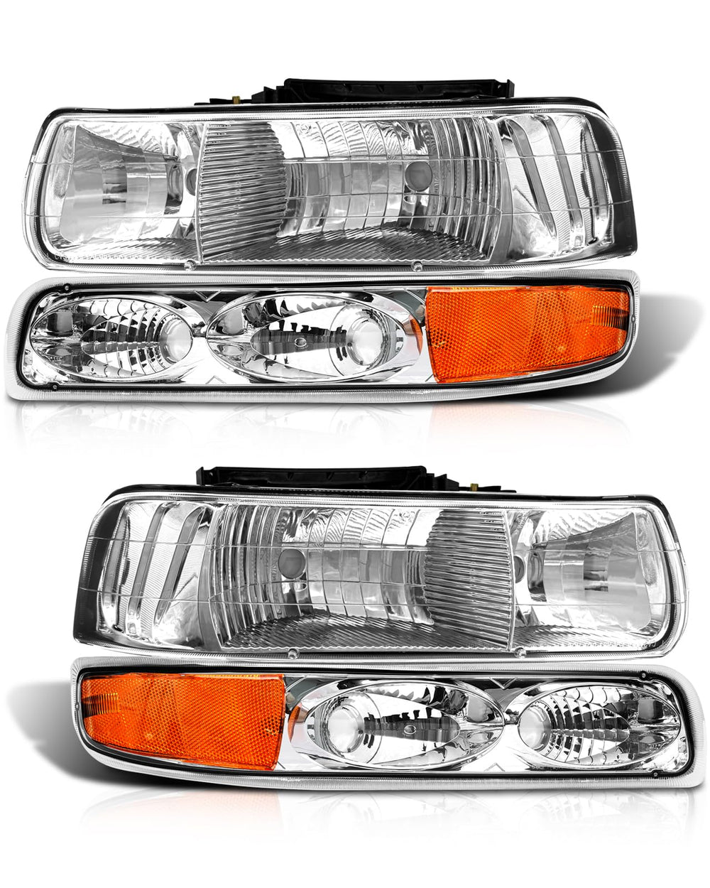 ADCARLIGHTS Chevy Silverado left headlight with chrome housing for precise OE fit and improved visibility