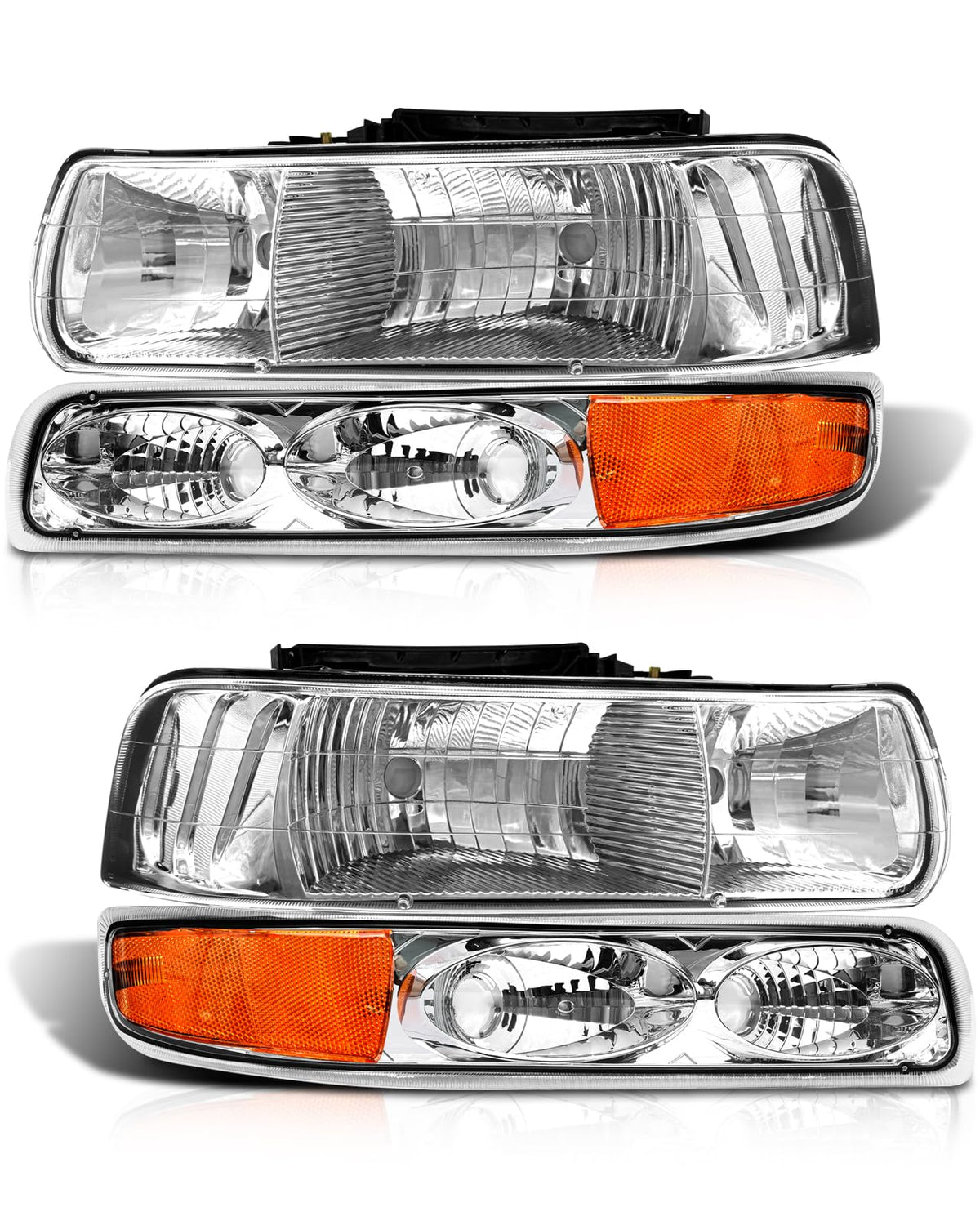 ADCARLIGHTS Chevy Silverado left headlight with chrome housing for precise OE fit and improved visibility