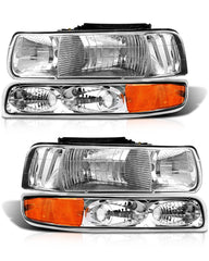 ADCARLIGHTS Chevy Silverado left headlight with chrome housing for precise OE fit and improved visibility