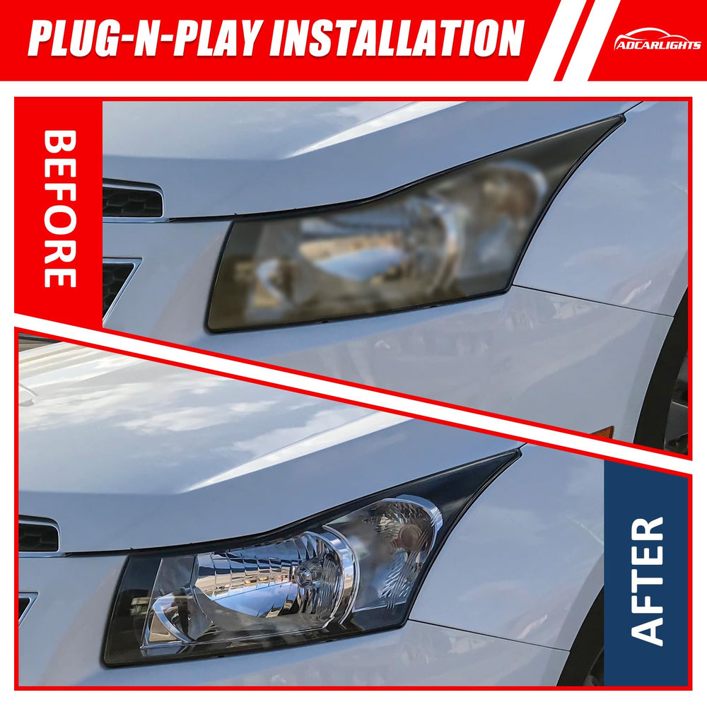 ADCARLIGHTS headlight with durable polycarbonate lens for long-lasting clarity.