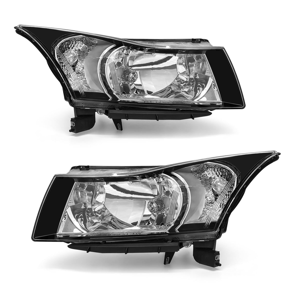 ADCARLIGHTS Cruze headlight assembly with matte black housing for a sleek OEM-like finish.