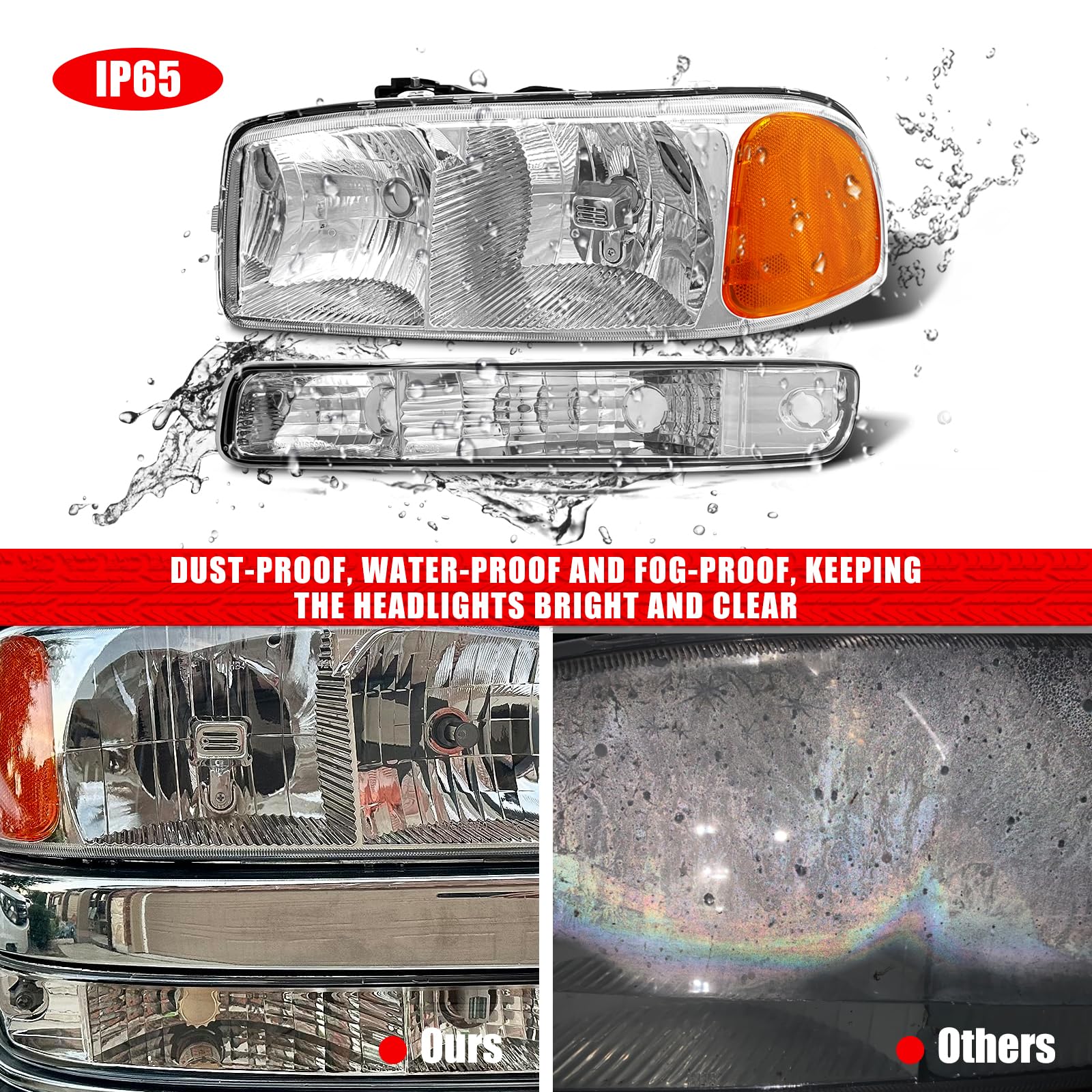 ADCARLIGHTS chrome housing close-up showing durable build for harsh weather