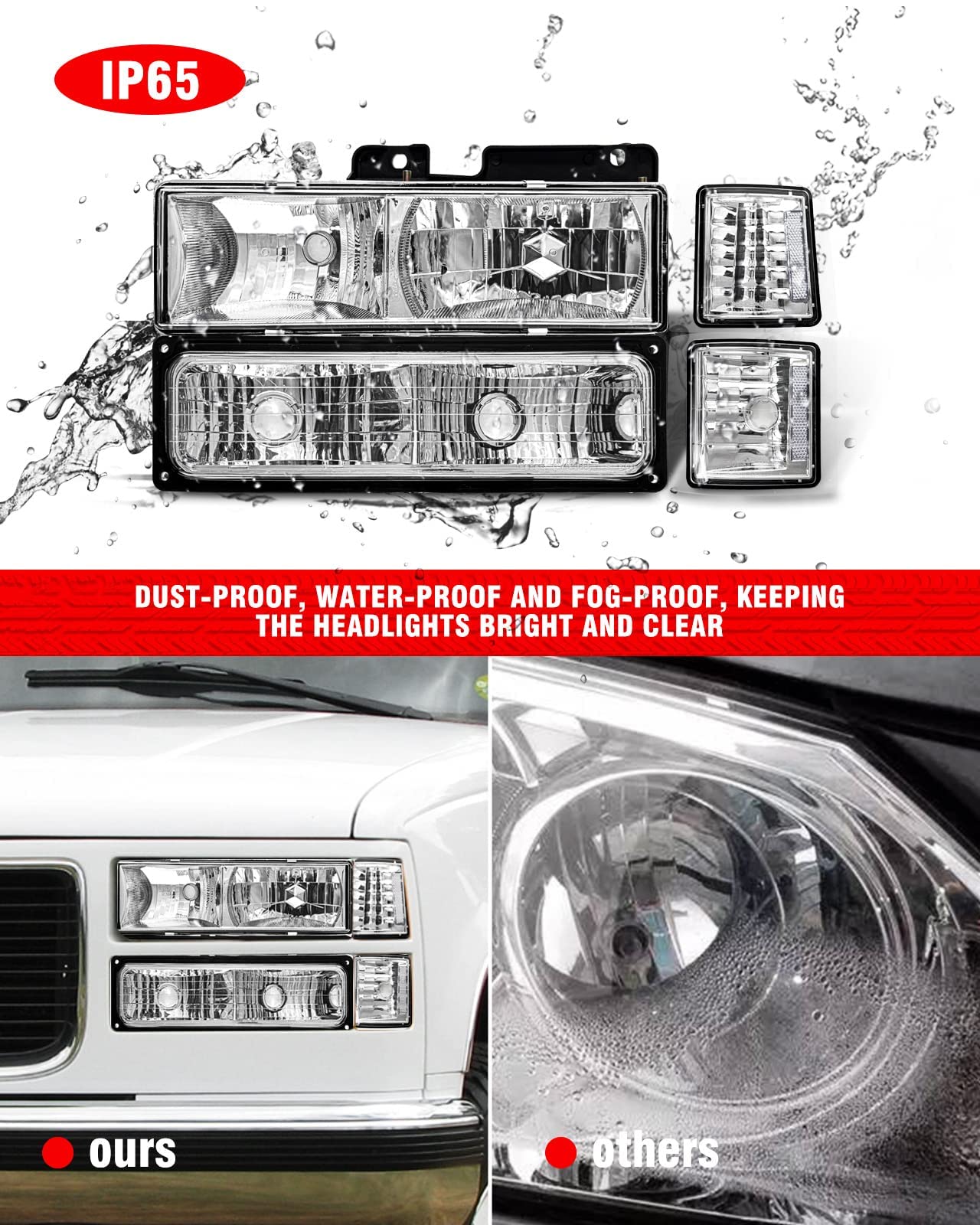 ADCARLIGHTS composite-headlights compatible design for classic GM trucks.