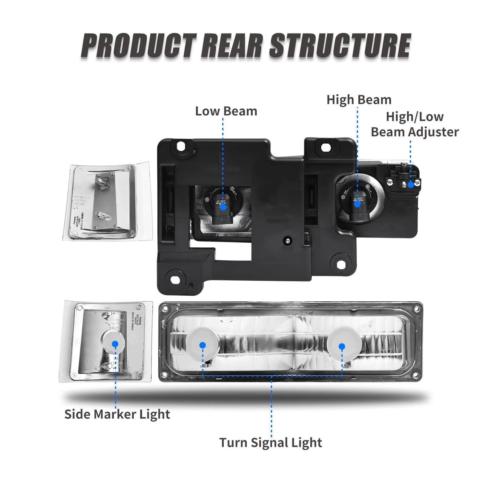 ADCARLIGHTS UV-coated lens delivers clear, durable light transmission.