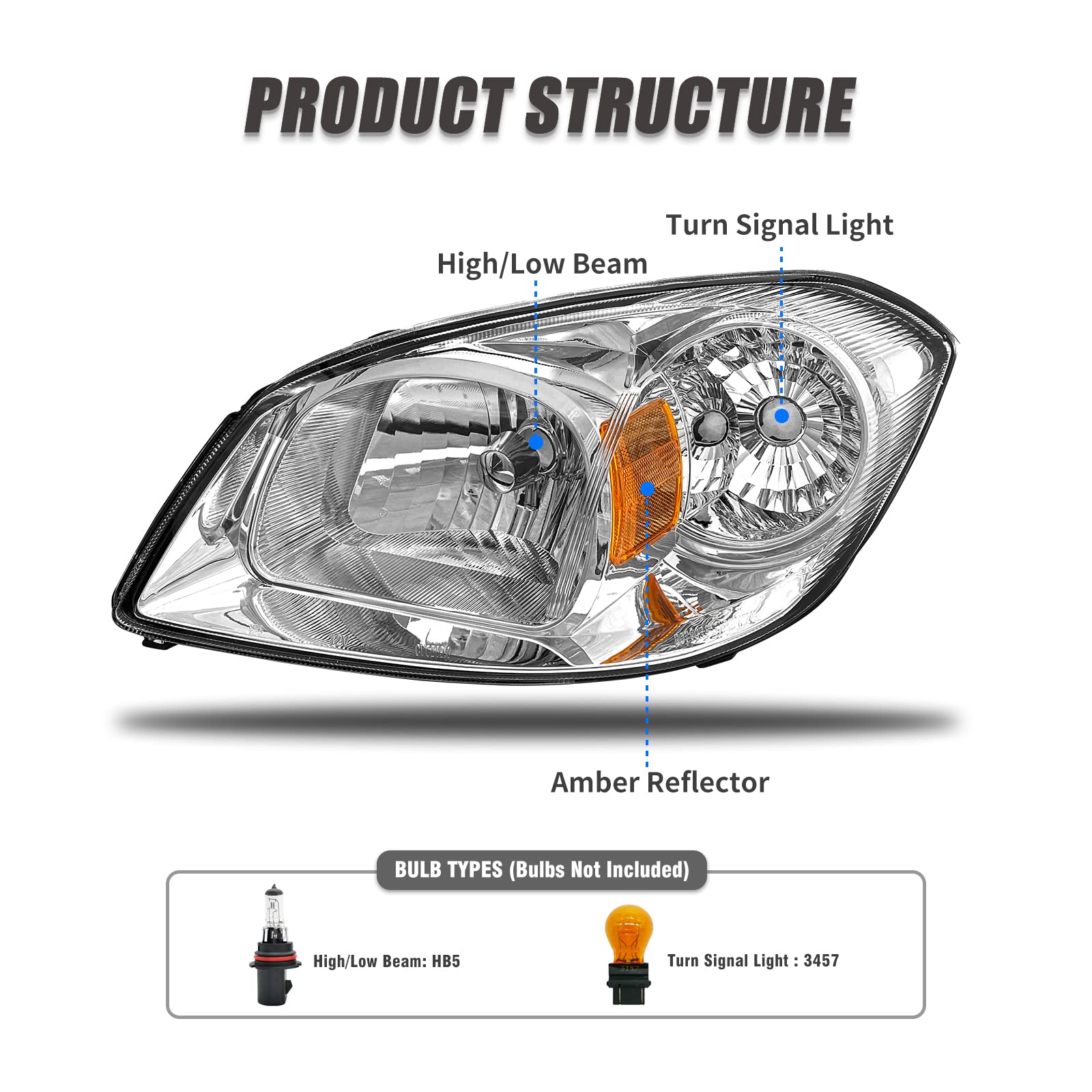 ADCARLIGHTS Pursuit headlight assembly for 2005-2006 adds durable lighting.