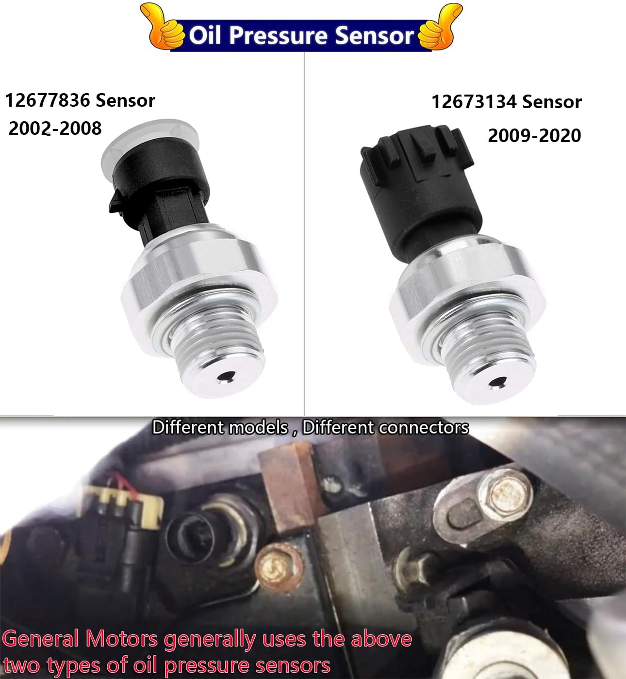 ADdormorn oil pressure sensor front view showing sensor placement behind intake.