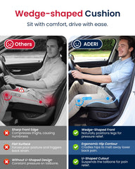 ADERI Ergonomic design cushion reduces pressure for longer, more relaxed drives
