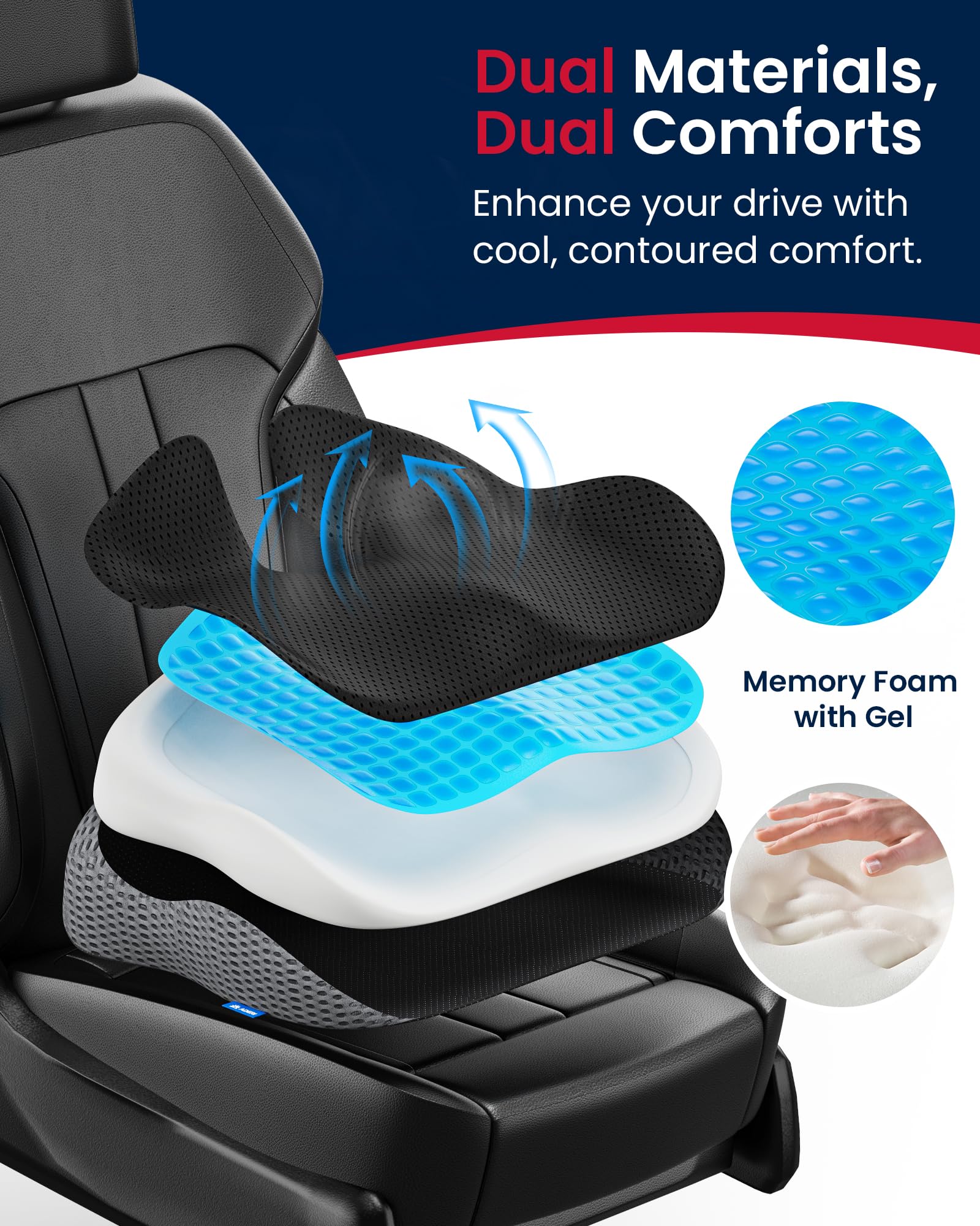 ADERI Wedge Cushion features U-shaped cutout for tailbone relief