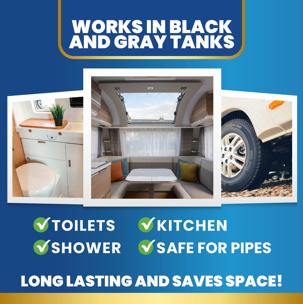 ADIOS! treatment addressing gray and black tanks with one solution