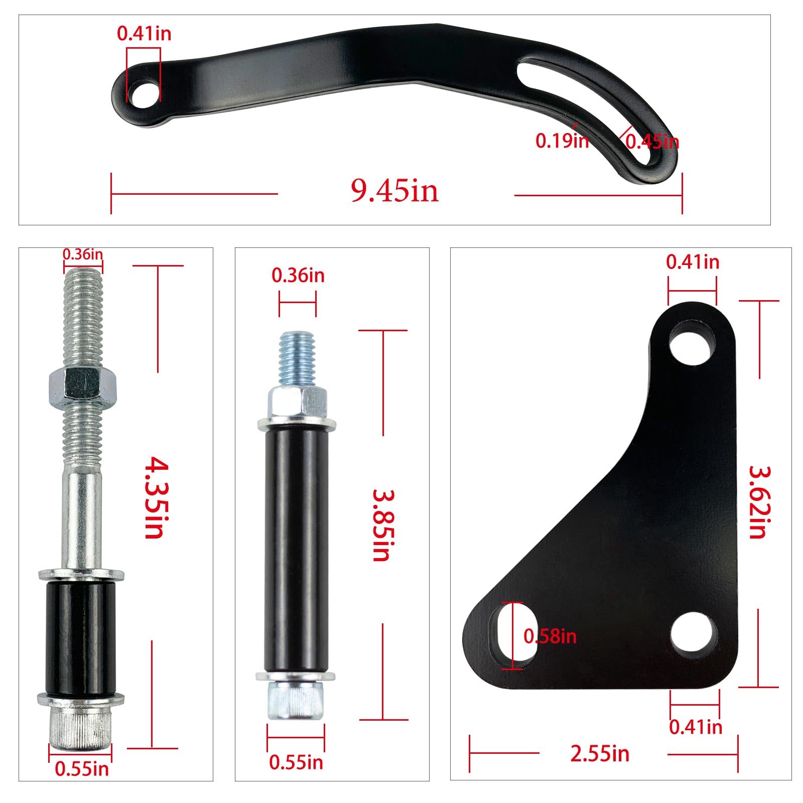 Adorish bracket kit with pulley compatibility for long and short water pumps