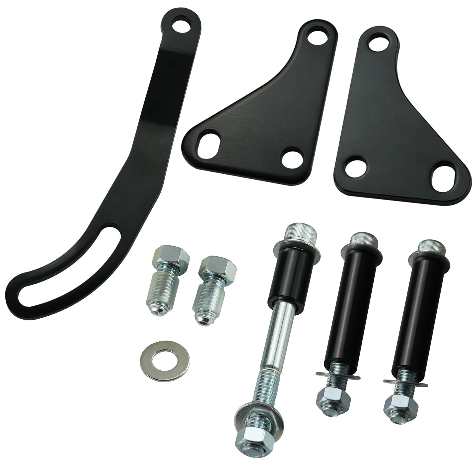 Adorish power steering bracket top mount view for flexible fit on Chevy engines