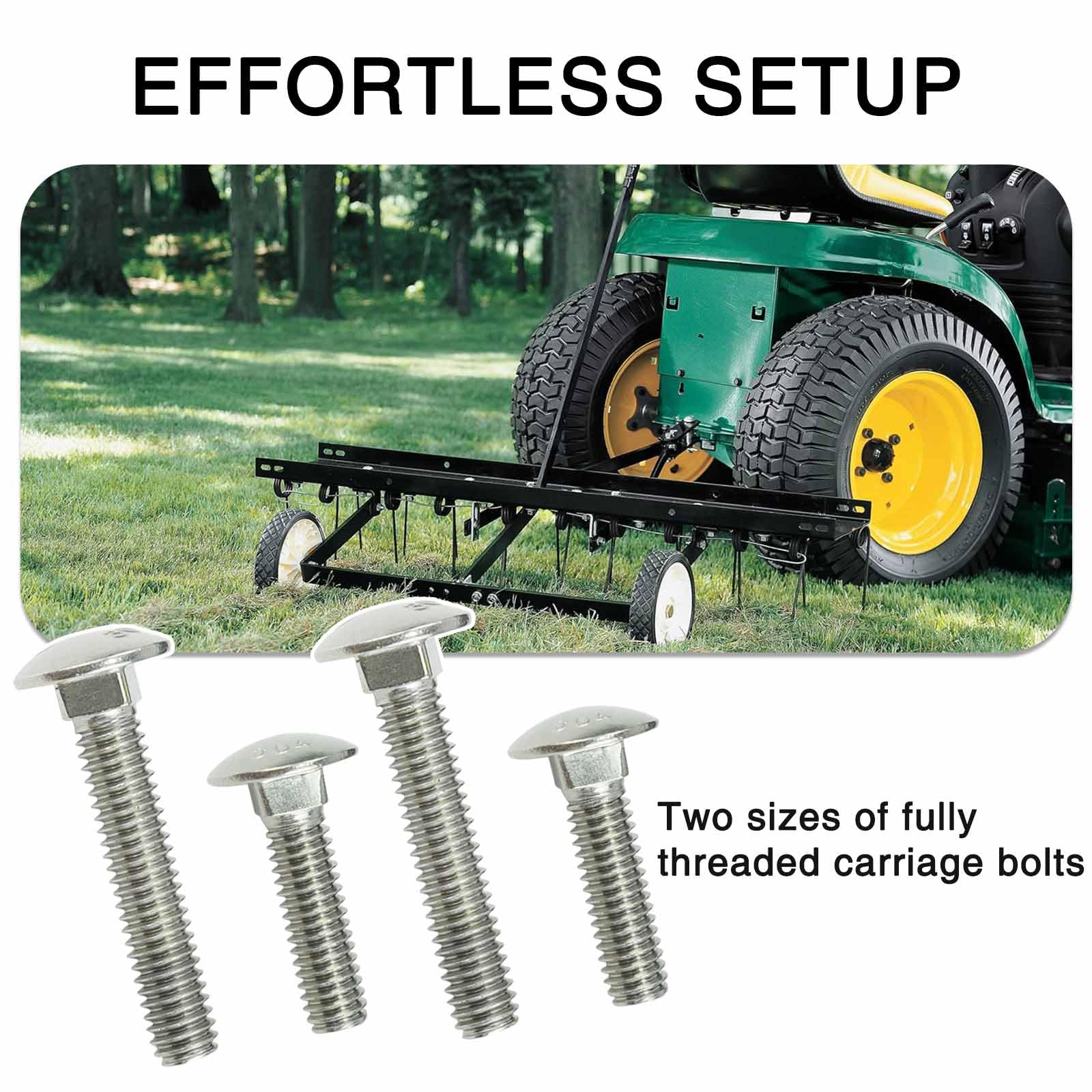 Adorish yard trailer towing with mower makes moving gear easier.