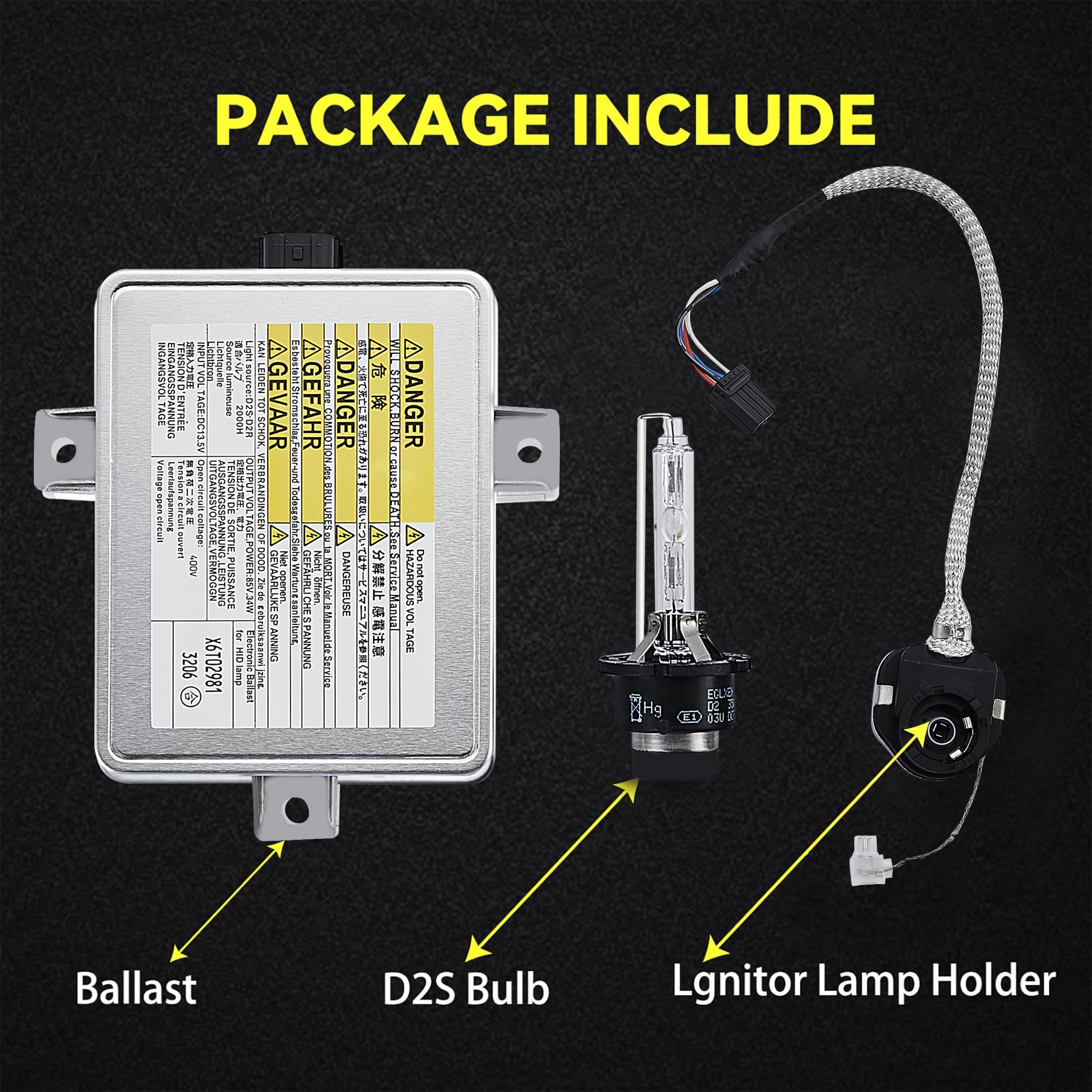 ADP Xenon HID ballast installation step view showing plug-and-play setup