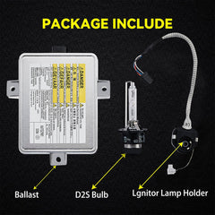 ADP Xenon HID ballast installation step view showing plug-and-play setup