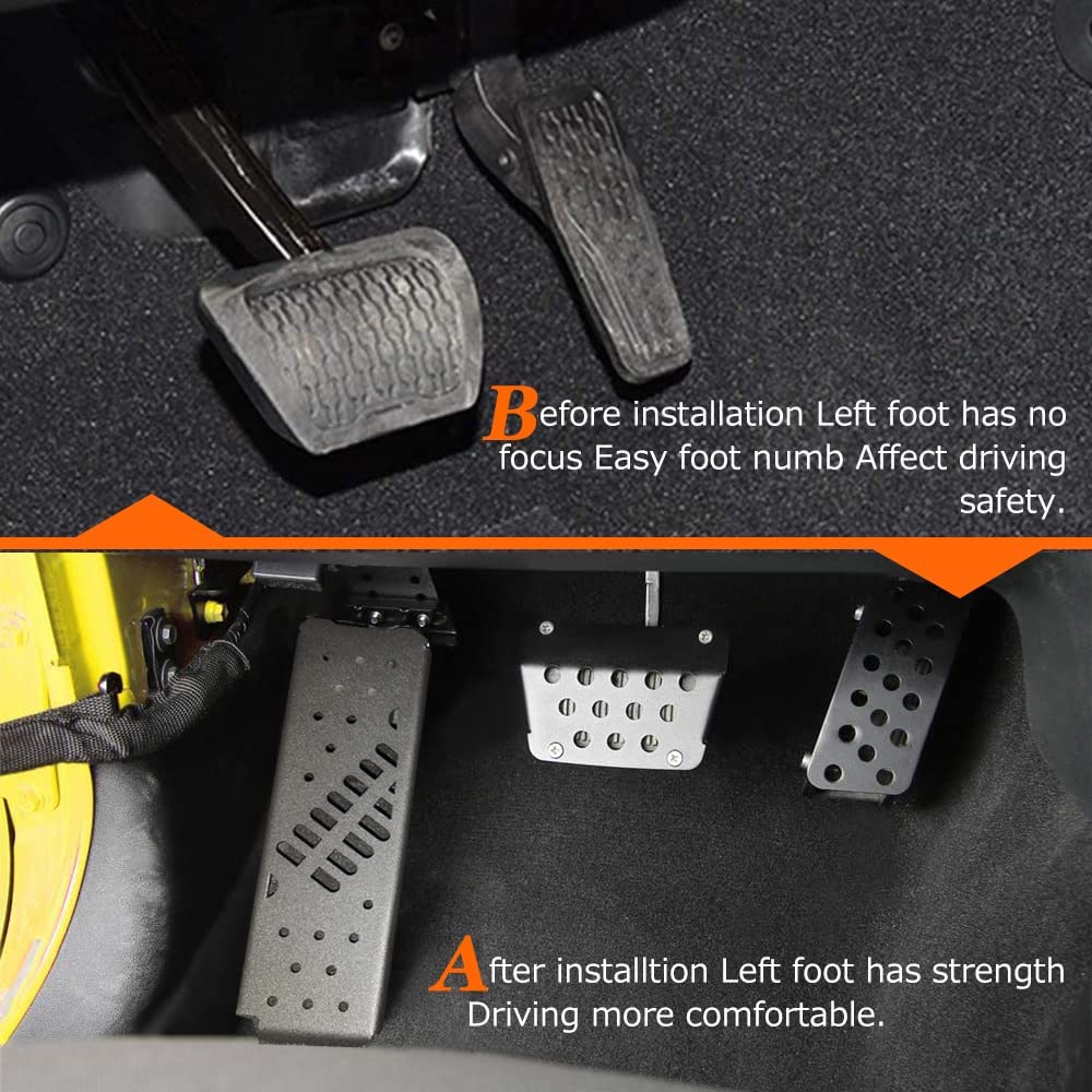 ADTOPI dead pedal matte black finish adds durability and a sleek look.