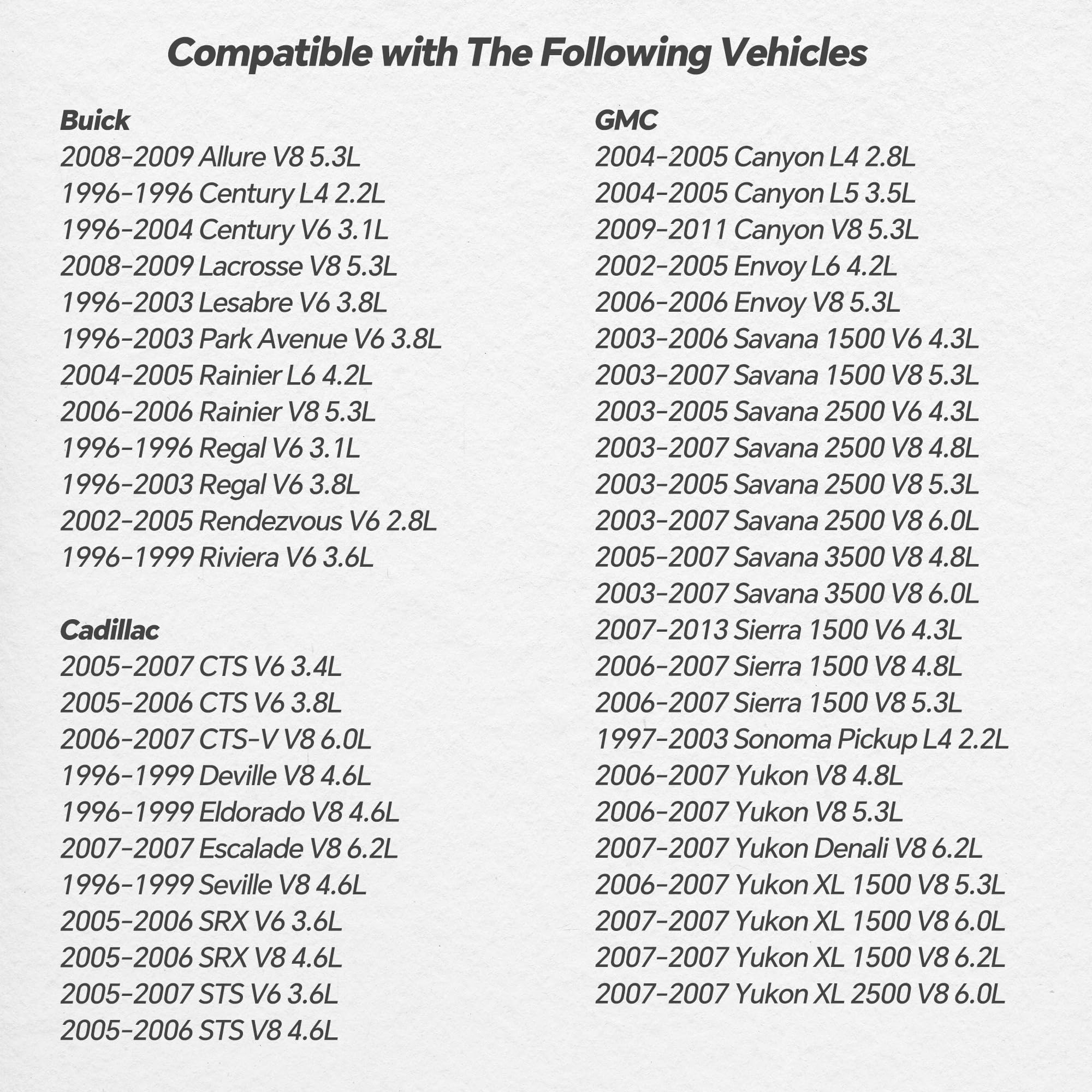 AdvanEX compatible vehicle list graphic highlights broad model coverage