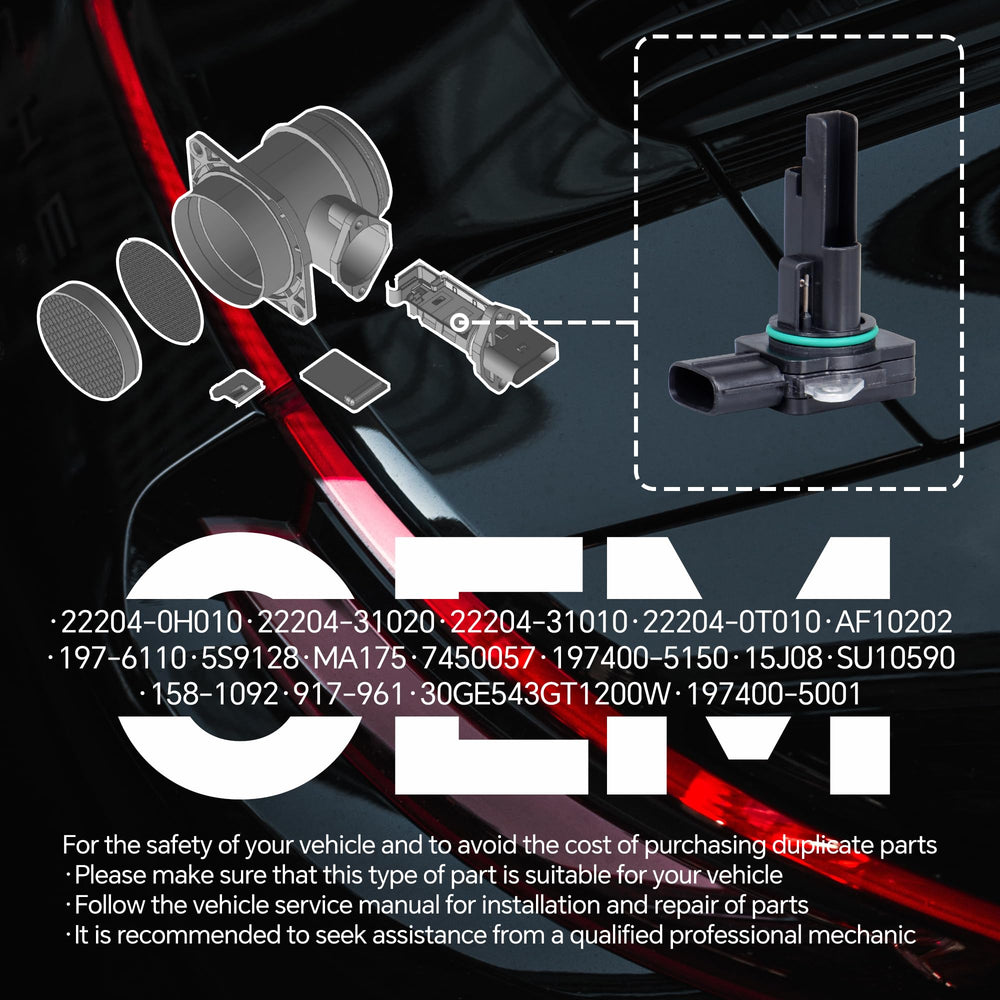 AdvanEX MAF assembly image emphasizes high-quality parts and OEM specifications