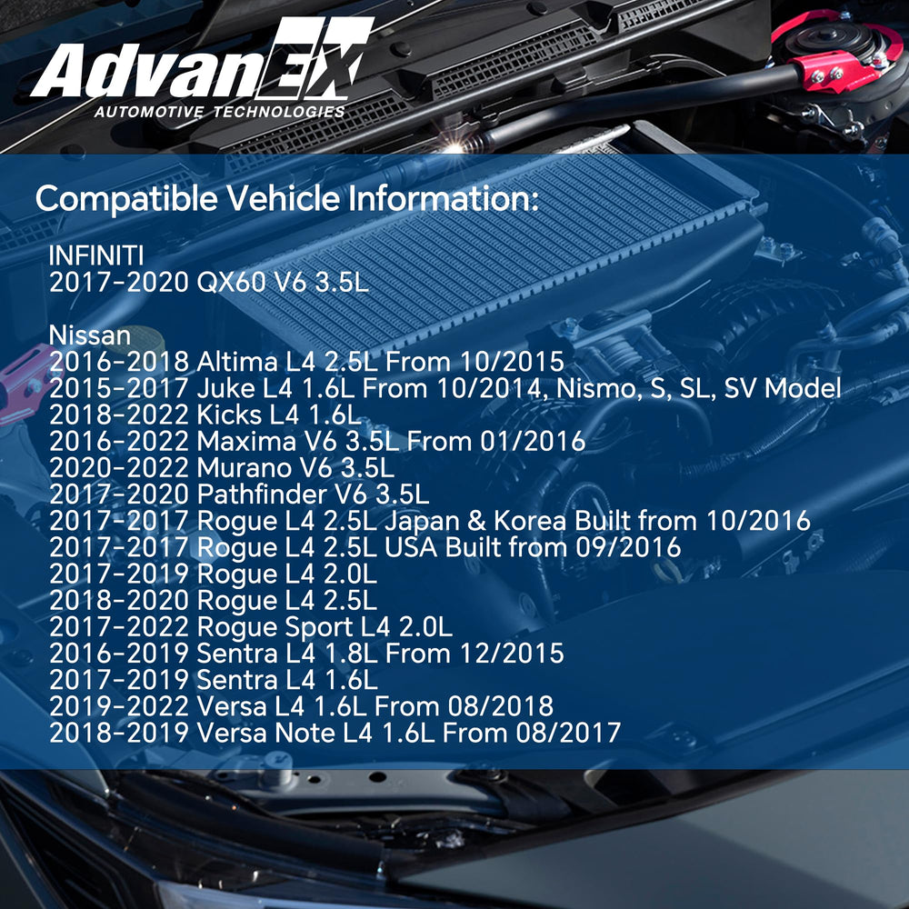 AdvanEX MAF sensor labels show compatible part numbers