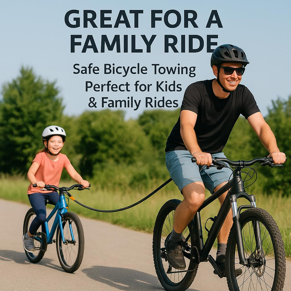 ADVENTURE TOW compatible with standard bikes and e-bikes for versatile use.