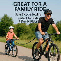 ADVENTURE TOW compatible with standard bikes and e-bikes for versatile use.