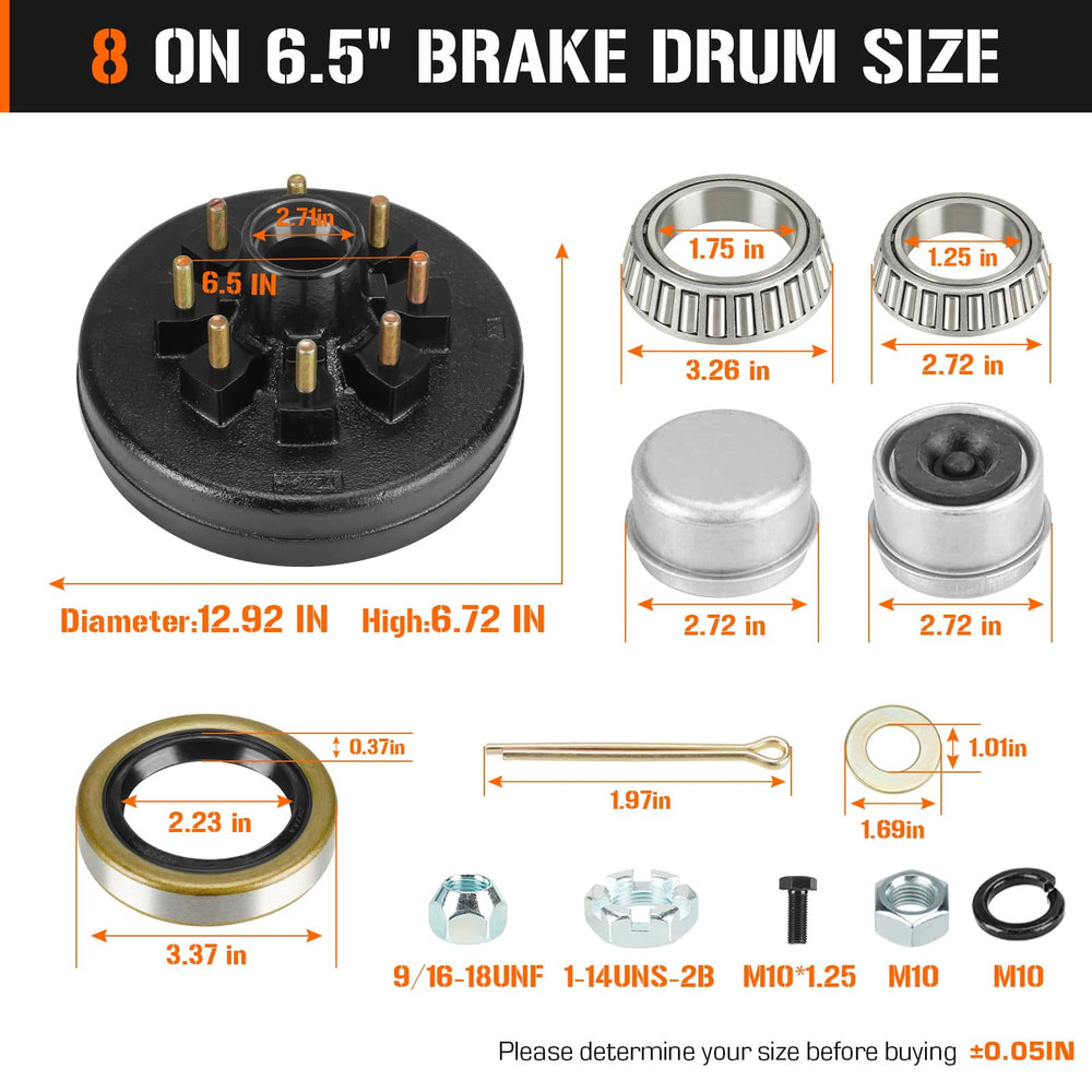 Aeagle 12x2-inch left electric brake showcasing sturdy construction for heavy trailers.