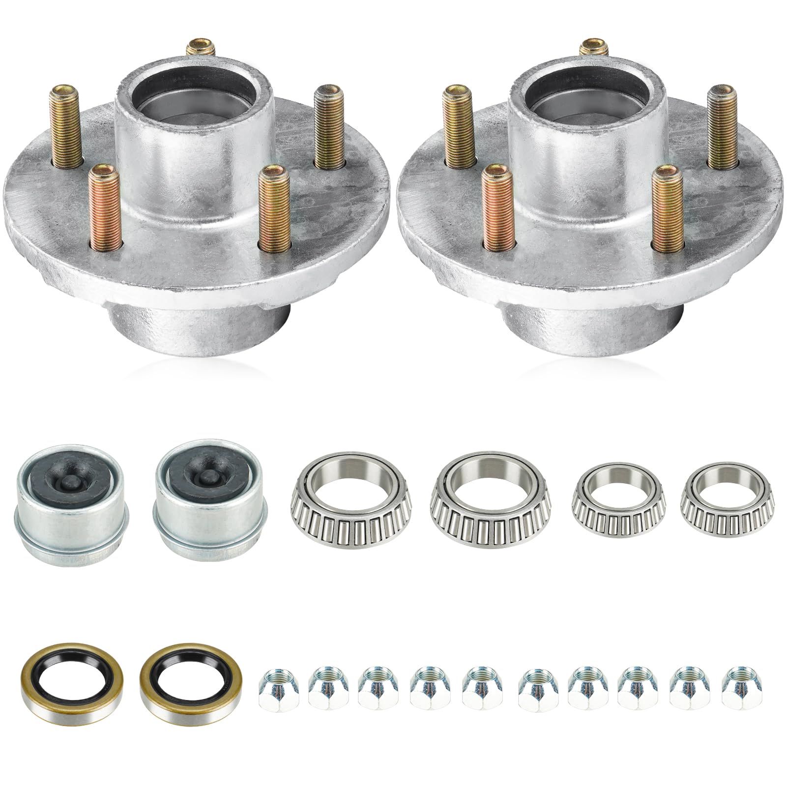 Aeagle 2-sets 5-hole idler hub kit on a 4.5 inch bolt circle for 3,500lb trailers